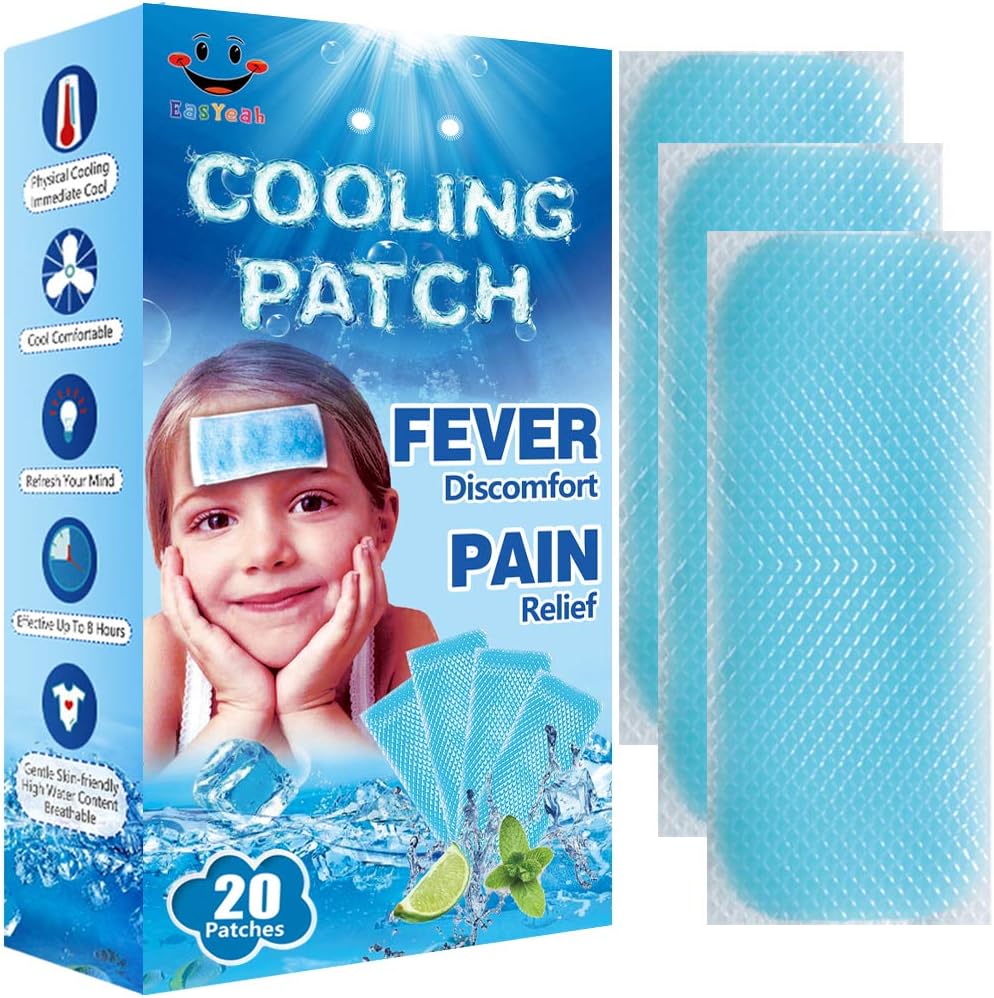 20 Sheets EasYes Uşaqlar üçün Kid Fever Patches Discomfort & Ağrı Yardım, Soothe Headache Ağrısı, 20 Sheets