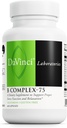 DAVINCI Labs B Kompleks-75 - Supports Relaxation and Proper Nerve funksiyası * - Niacin, Vitamin B6, B12, Biotin, Choline və daha çox - Vegetarian - Gluten-Free - 60 Kapsüls