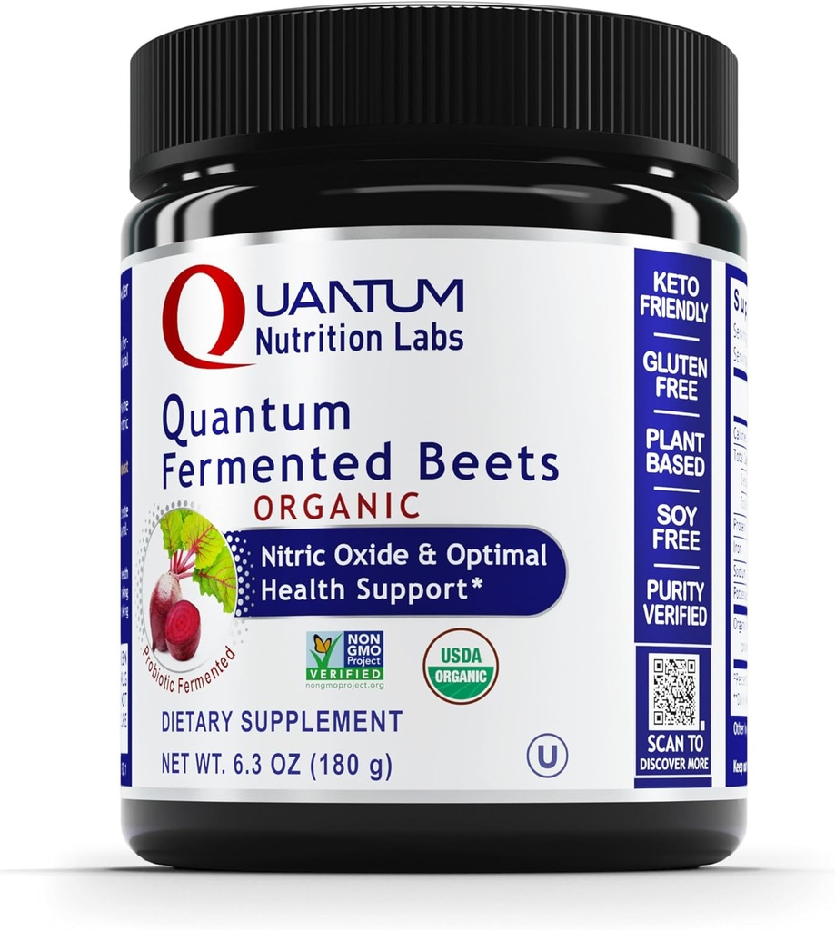 QNL Qultired Fermented Beets - Organic Beet Root Powder - Heart Health Suplement - Offers Immunity Suplemen Vegan Beet - Sumber Nitrate Natural - 6.3 oz