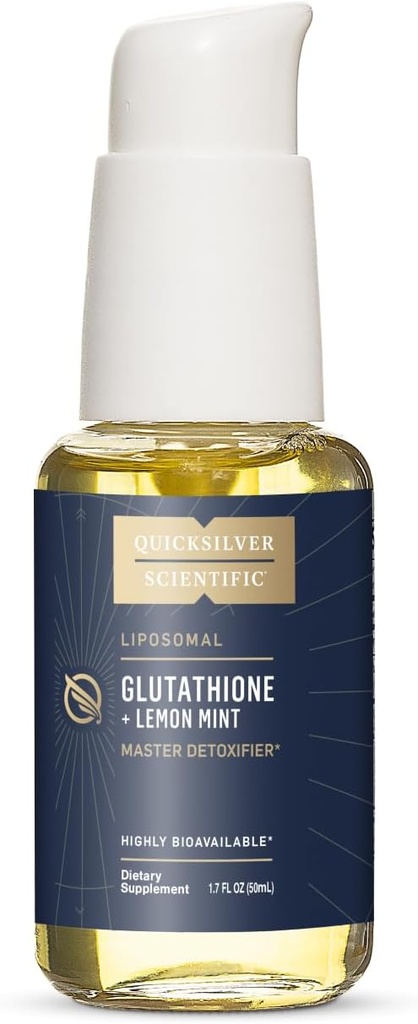 Quicksilver Scientific Liposomal Glutatione - Superior Absorption Oral Glutatione Supplement for Detox & Immune Support - Lemon Mint (1,7 fl oz)