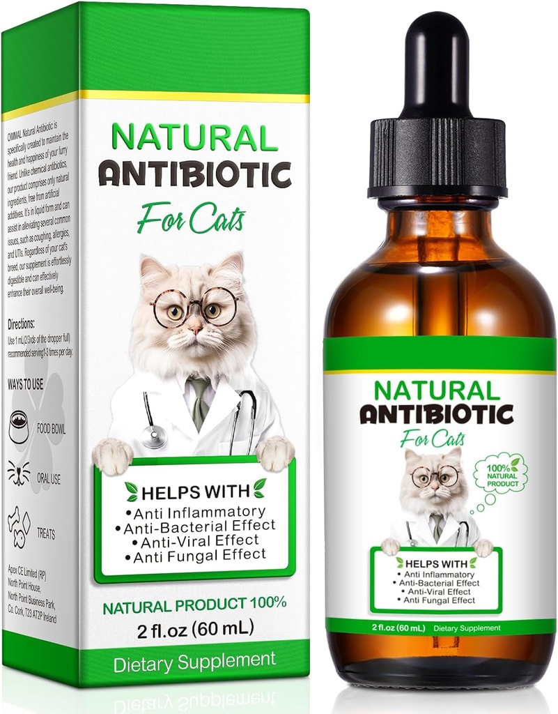 Kedi Antibiyotikleri, Kediler için Antibiyotikler, Doğal Kedi Antibiyotikleri 60 ml Herbal Supplements 60 ml