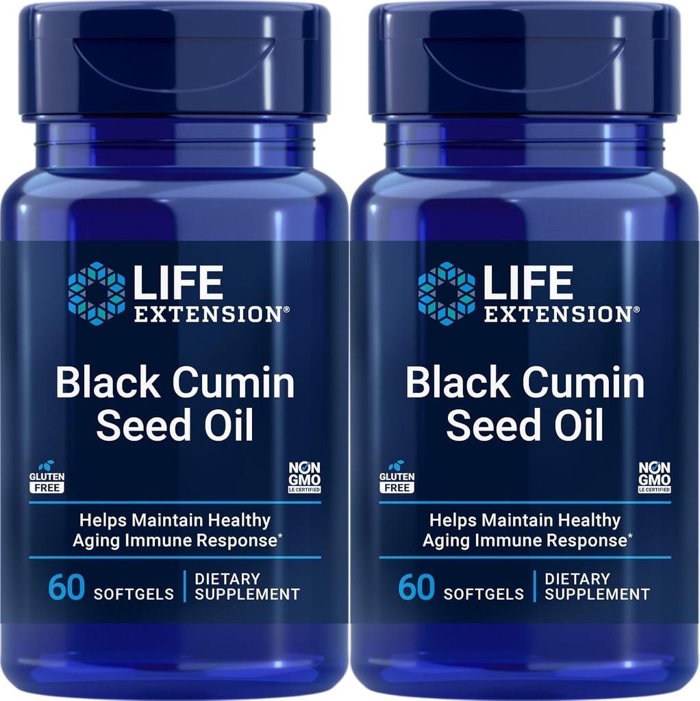 Estensione di vita Nero Cumin Seed Oil, 60 softgels (Pack of 2)