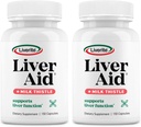 Liveritt Liver Aid med melk Thistle 2-Pack 150 kapsler (Totalt 300), Liver Support, Liver Cleanse, Liver Care, Forbedrer energi
