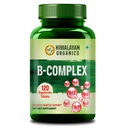 Himalayan Organics Vitamin B Complex with 100% RDA B1, B2, B3, B5, B6, B9 & B12 | 120 Veg Tablets