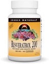 Zdroj Naturals Resveratrol, pro srdce a zdravé stárnutí * - 200 mg- 60 Vegetariánské kapsle