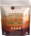 Taha Health & Nutrition Mocha Whey Protein Isolate Powder, 30g Protein, 7,9 g BCAA, 4,3 g Leucin - 124; New Zealand Free- Range, Grass- Fed Dairy - 124; Gluten- Free, Keto, Kosher - 124; 2LB, 24 Servere