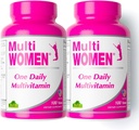 ALFA VITAMINS Multi Vrouwelijke Vitaminen Dieetsupplement met Essentiële Vitaminen & Mineralen voor Vrouwen - Aminozuren + Antioxidanten - 100 Tabletten (2 Pack)