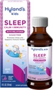 Hyland's Kids Sleep calm & university with Melatonin, 无糖睡眠援助液配镁,维生素D,Zinc & Elderberry,促进睡眠与支持Immune健康,年龄2+,Grape Flavor, 4 Fl. Oz.