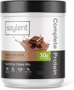 Soylent Complete Protein Powder, Chocolate, 30g Protein Shake für Muskelwachstum und Erholung, BCAAs, DHA, MCT, 28 Vitamine & Minerals, Zero Sugar, Gluten Free, Vegan - 1,25lb
