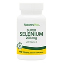 NaturesPlus Super Selenium Complex - 200 mcg, 90 Vegetarian Tablets - Essential Mineral Supplement with Vitamin E - Promotes Healthy Thyroid - Antioxidant - Gluten-Free - 90 Servings