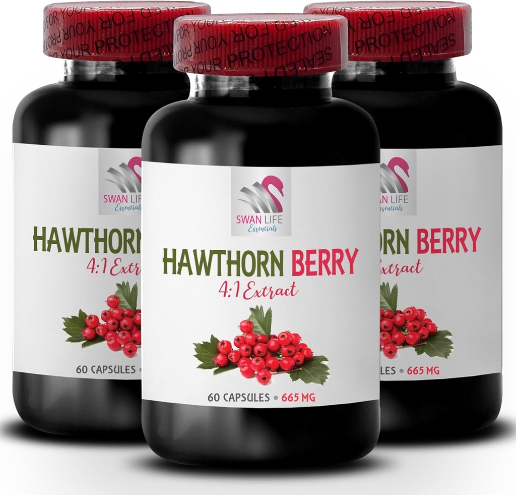 hawthorn berry extract capsules - HAWTHORN BERRIES EXTRACT - berry extract powder, antioxidants supplement for skin, antioxidants supplement resveratrol, berry extract supplement 3 Bot 180 Capsules