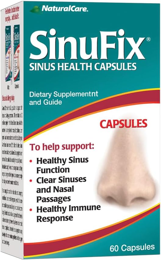 NaturalCare SinuFix Capsules, Promotes Healthy Sinus Function, 60 Count