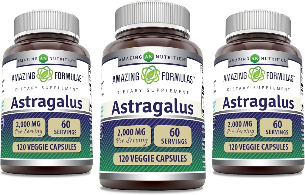 Amazing Formules Astragalus 2000 mg Per Serving Capsules Supplement 