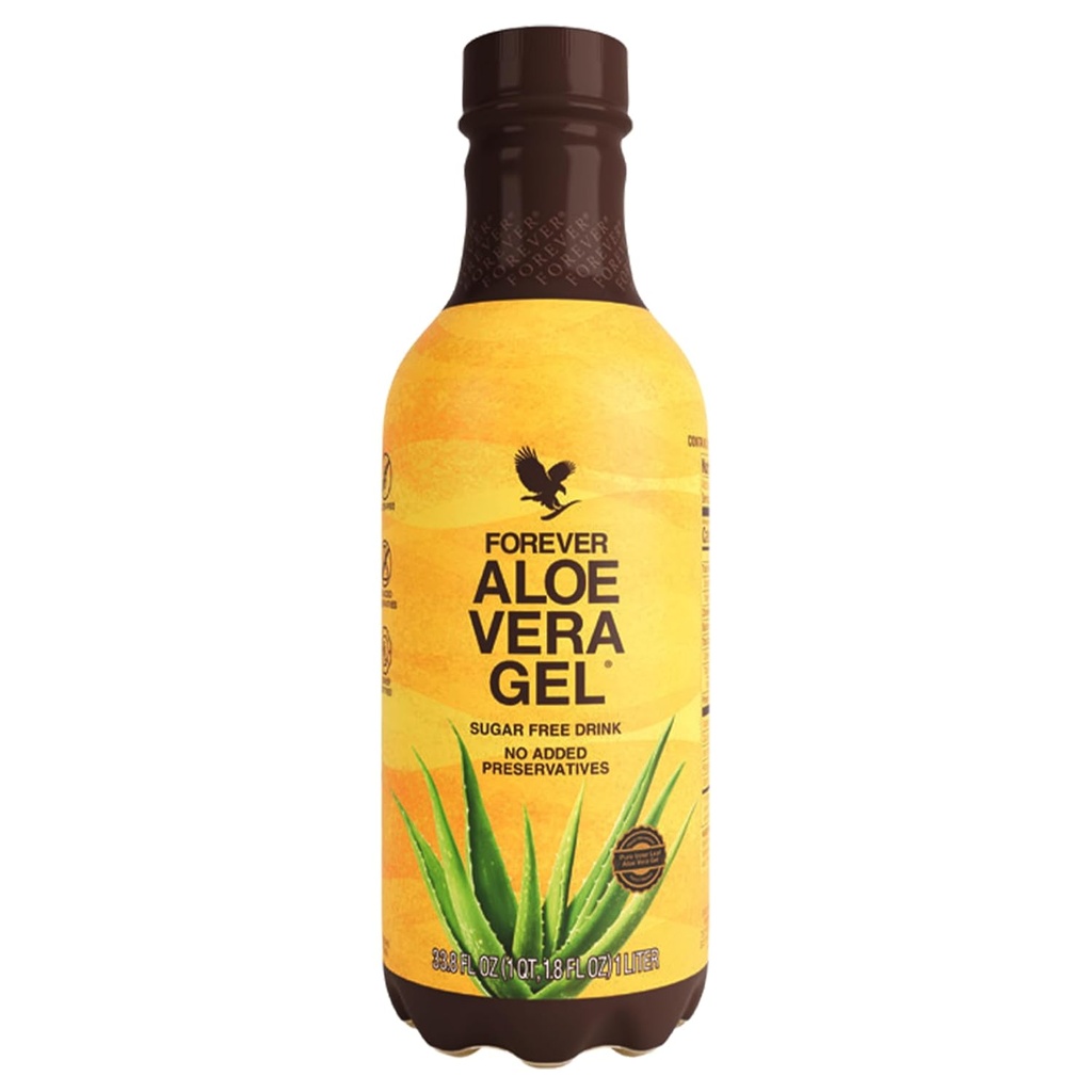Forever Living - Aloe Vera Gel, Pure Inner Leaf Juice, 99,7% Aloe Content, Preservant-Free, 33,8 fl oz