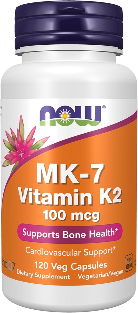 MK- 7 K- vitamin 100 µg, szív- és érrendszeri támogatás *, csontegészséget támogató gyógyszerek *, 120 Veg kapszula