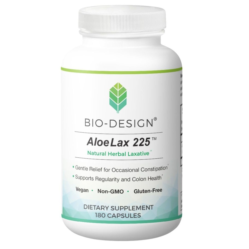 Aloe Lax 225 – Natural Herbal Laxative for Gentle, Effective Constipation Relief – Supports Digestive Regularity – Aloe Ferox 225 mg – 180 Capsules