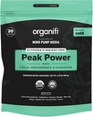 Organifikatzeko Peak Power, Pre Workout Powder hidratazioa laguntzeko, Lion's Mane eta Guayusa-rekin