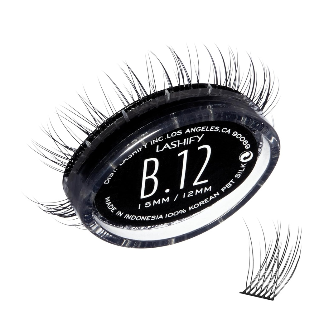 Lashify Bold 12mm Gossamer DIY Eyelash Extensions Refill, Black, Asanlıqlı gözləyir