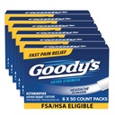 Goody's Triple Action Headache Powder, Extra Strength Relief, 50 Ct, 6 Pk | Fast Pain Relief, Goodys Headache Relief, With Acetaminophen, Aspirin & Caffeine, For Adults, Dissolve Packs