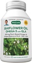 ANDREW LESSMAN Ahiflower Omega-3 with GLA - 120 Softgels - Uniquely Balanced, Plant-Based Source of Essential Omega-3 Fatty acids. No Stomach Upset, Contaminants or Mercury. Easy to Swallow