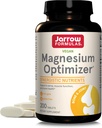 Jarrow Formula Magnesium Optimizer - 200 Tabletter - Støtter Bone Helse & Muskelfunksjon - Trening & Endurance Fordeler - Inkluderer Taurin, P5P & Vitamin B6 - 100 Serveringer