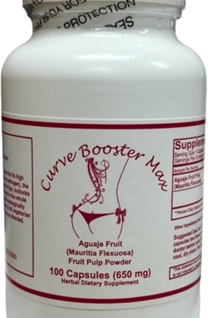 Curve Booster Max Pure Aguaje kapsulės moterims ir transgender 650 mg JAV pagaminta
