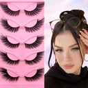 Fox yesvisy yeskes 20mm Cat-Eye laches Angeles Wind Lhese Faux Mink False Eyeshadees al ธรรมชาติ ดู 5 Pairs Props