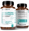 Hyaluronic Acid Supplements 250mg with 200mg Vitamin C, 1000mg L-Proline & Anti-Aging Benefits, Hyaluronic Acid Capsules for Youthful Skin, Joints & Connective Tissue Health - 120 Capsules