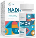 NADH + CoQ10 + D-Ribose תוסף, Enhance NAD+ תוספת לאנרגיה, עייפות, 60 קפסולות