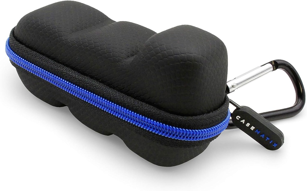 CASEMATIX Asma Inhaler Travel Case with Lanyard and Clip-on Keychain Carabiner, Incluye funda de inhalador sólo, negro