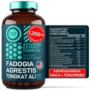 Fadogia Agrestis Tongkat Ali Supplement - 600mg Fadogia Agrestis for Men, 500mg Longjack Tongkat Ali, Ashwagandha Maca Fenugreek Complex - Muscle Strength, Energy, Mood Support - 120 Capsules