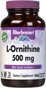 Bluebonnet continuation L-Orniethine 500mg, Free-Form Aminoid, for Protin Metabolis *, Soy-free, Glute-free, Not-GMo, Kosher Certification, เวก้า, 100 Groberble Capsutions, 100 Curations