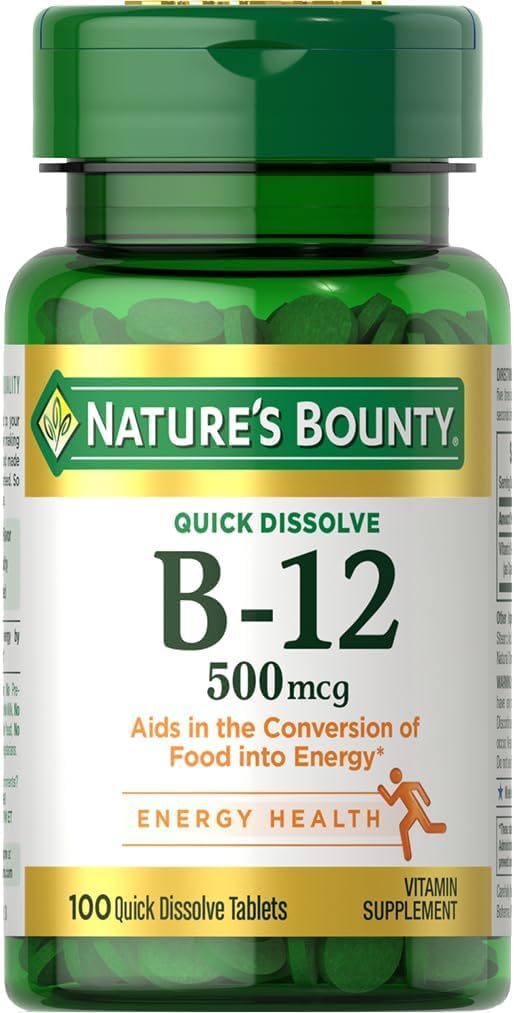 Nature's Bounty Vitamin B-12 500 Mcg, 100 Count