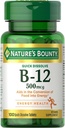Nature's Bounty Vitamin B-12 500 Mcg, 100 Count
