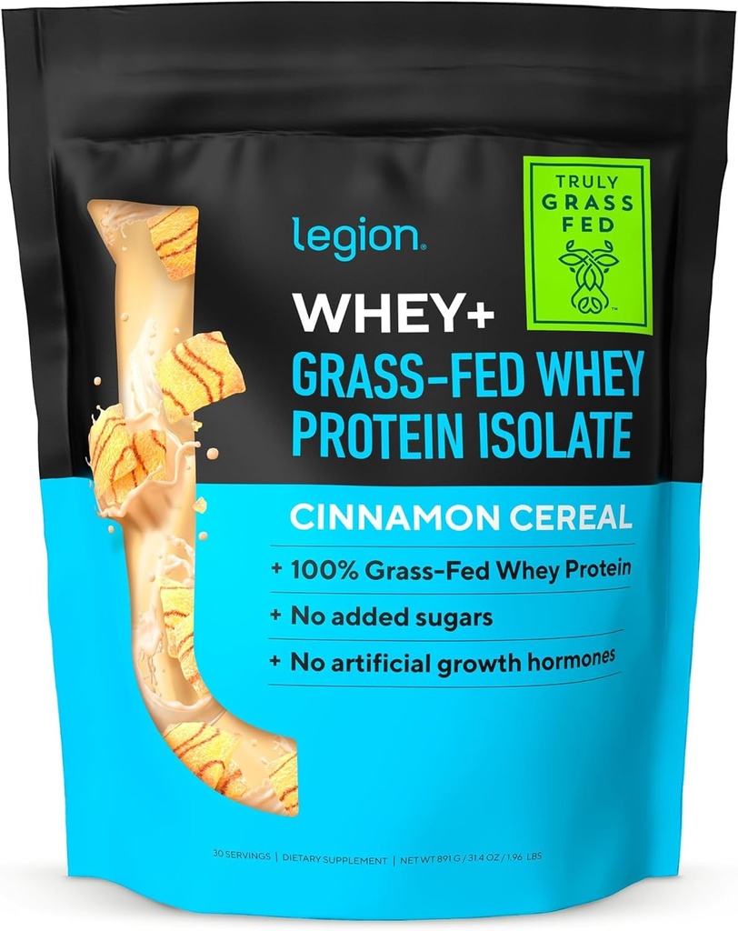 LEGION Whey+ Protein Whey Isolate from Grass Fed İneks - Whey Protein Isolate Toz Low Calorie, Non-GMO, Sugar Free, Lactose and Gluten Free, All Natural Protein Toz for Men & Women (30 hizmet)