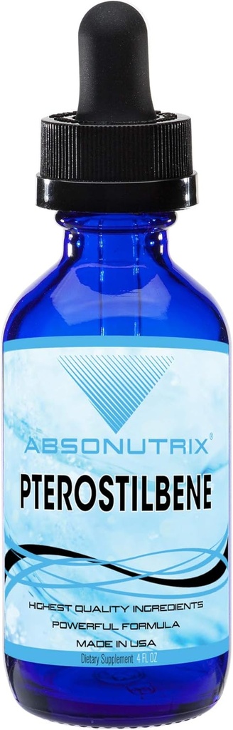 Absonutrix Pterostilbene 300 mq, 4 Fl Oz Liquid Drops, 200 Potent xidmətləri, Yüksək Bioavailability, Üçüncü-Party Tested, Quick Aboreksiya, GMP-Cerized, Qeyri-GMO, Cruelty-Free Məhsullar, Amerika Birləşmiş Ştatları