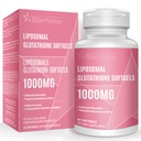 Liposomal Glutathione Softgels 1500MG, Reduced Glutathione Supplement with Vitamin C, Better Absorption, Non-GMO Powerful Antioxidant for Healthy Aging, Detox, Immune Health, 60 Softgels