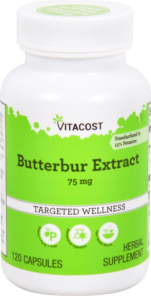 Vitacost Butterbur Extract - Standardized - 75 mg - 120 Capsules