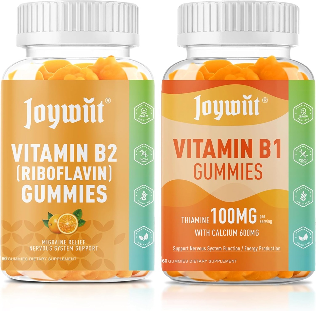 Vitamin B2 400mg Gummies and Vitamin B1 100mg Gummies