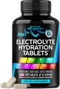 Electrolytes - Electrolyte Taulas amb Magnesi, Sodi, Potassi, Chlori, xlori, vitamines D3 i B6, Kelpowder - Salt Pells - Mat a EUA - o taulesls com a Capsules - Vegan & Ketoly - 120 Tabes