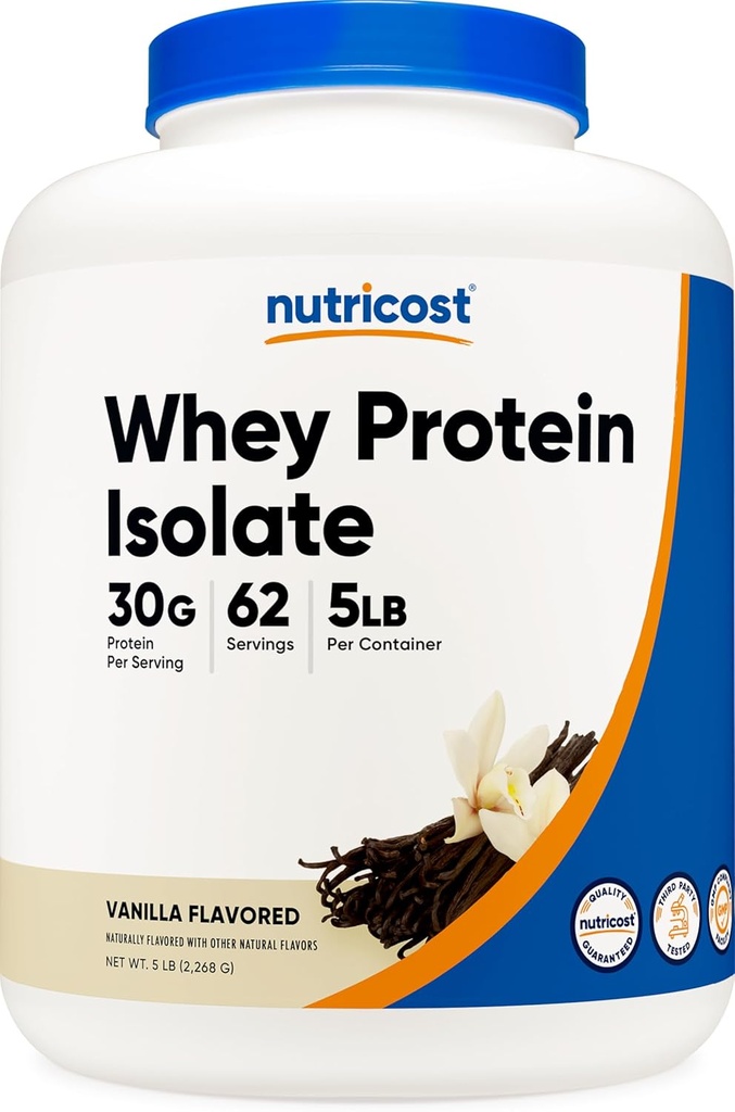 Nutritost cô lập Whey Protein Powder, Vanilla, 5 pounds