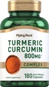 Piping Rock Turmeric Curcumin Supplement | 180 Capsules | Herbal Extract Complex | Non-GMO, Gluten Free