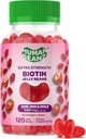 Biontin Jelylly Bean Gummmy Viminas, extra biotectin de força pel cabell, pell i Nals, 5000 mcg per Serving, el Creixement de pèl-roigs per homes i dones, 120 Strawberry Blans, Kolher