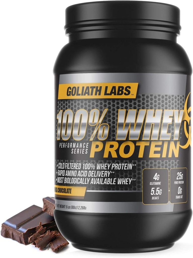 Goliath Labs GL 100% Srvátkový proteín Prášok 20 lb (Čokolát)