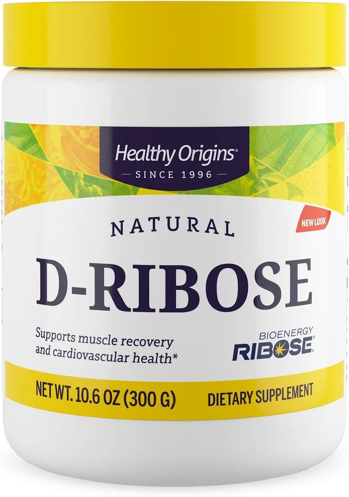 Origem saudável Pó D-Ribose (BioEnergia, Não-GMO, Glúten Livre, Suporte Energético, Suporte Cardíaco), 10.6 Ounce