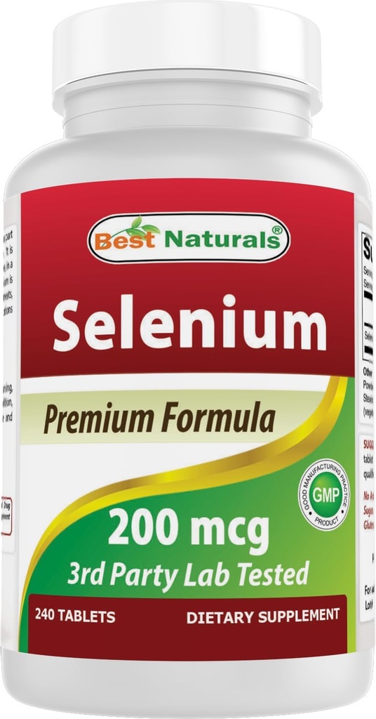 Кращий Naturals Selenium 200 мкг добавки, 240 граф