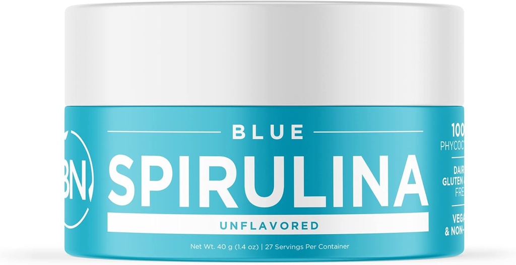 Polvere di Spirulina Blu Organic - Certificato USDA - Dense Nutriente RAW Oltre 70% Proteine Per Serving - Proteine Vegane Purest Source - Superfood - Ricco di vitamine e minerali