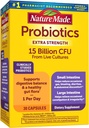 Nature Made Probiotics for Digestive Health Extra Strength 15 Billion CFU de culturas vivas, probióticos para mulleres e homes, 30 cápsulas probióticos, 30 días de subministración