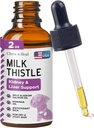 Milk Thistle for Dogs Life Support - 2 oz Liquid Milk Thistle Supplement for Kidney and Life Support - with Wild Alaskan Salmon Oil and Moringa Oil - Made in USA