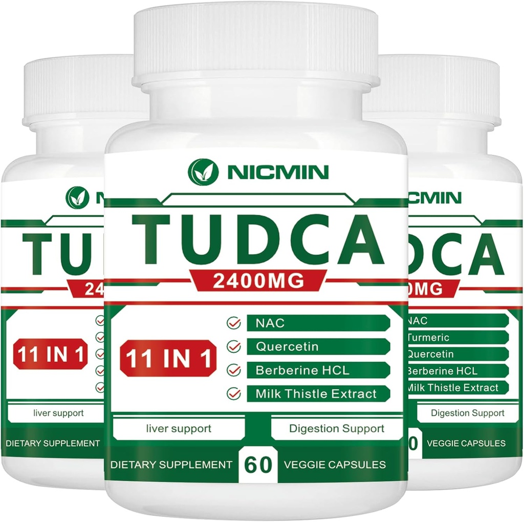 TUDCA supplements 2400MG, Bile Salts Complex for Liver Detox " Gallbladder Cleanse, Anti-Aging for Men and Women, Digestive Health 180 Capsules